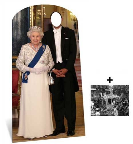 Queen Elizabeth Ii Stand-In Lebensgrosse Pappfiguren / Stehplatzinhaber / Aufsteller - Enthält 8X10 (25X20Cm) Starfoto