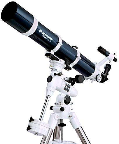 Celestron – Omni XLT 102 Refractor Telescope – Hand-Figured Refractor with XLT Optical Coatings – Manual German Equatorial EQ Mount with Setting Circles and Slow Motion Control – Includes Accessories