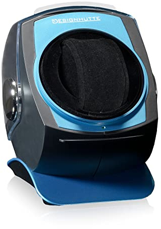 DESIGNHÜTTE® Uhrenbeweger Space Schwarz/Blau für 1 Automatikuhr