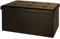 Casaria® Sitzbank mit Stauraum Faltbar Braun 80x40x40cm Gepolstert Deckel Kunstleder Schlafzimmer Wohnzimmer Flur Sitztruhe Truhenbank Polsterbank