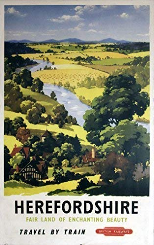 HEREFORDSHIRE ... Vintage British Rail Railway Poster... Various Sizes (A3 Size 29 x 42cms)