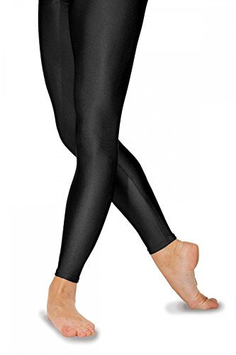 Roch Valley FLST Ballett Strumpfhosen ohne Fußteil aus Lycra Schwarz 1B (122-128cm)