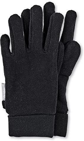Sterntaler Fingerhandschuh Microfleece mit elastischen Bündchen – Warme Kinder Handschuhe – Unisex Winterhandschuhe für Jungen & Mädchen - Accessoire für kühlere Tage – schwarz, Größe 4