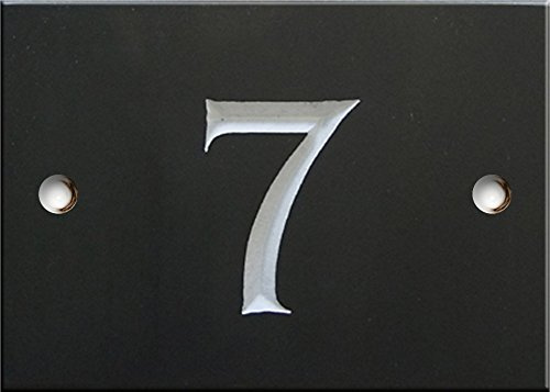 Engraved Slate House Number Sign - 1 to 99 (Select Your Number here) - Number 7 (Same Day Dispatch by 1st Class Post!!!)