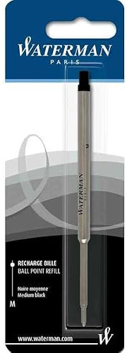 Waterman S0791030 Kugelschreibermine Standard Maxima, Strichstärke M, schreibfarbe schwarz | Einzeln und in verschiedenen Mengen zur Auswahl (2, schwarz)