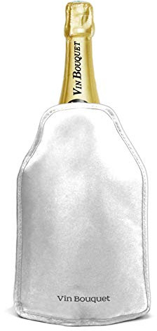 Vin Bouquet FIE 051 silverfärgad kylhylsa självjusterande halkfri kyla vin cava champagneflaskor