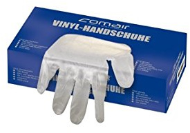 Comair 3012334 - Guantes de vinilo pequeños sin polvo (100 unidades)
