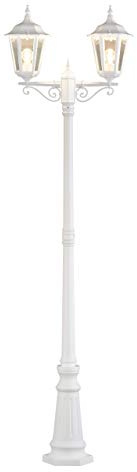 Konstsmide Firenze 7234-250 Standleuchte / B: 25cm T: 63cm H: 220cm / 2x100W / IP43 / lackiertes Aluminium / matt-weiß