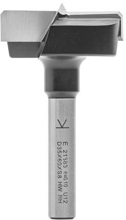 ENT 21383 Mèches à façonner pour défonceuses Carbure, Queue (S) 8 mm, Diamètre (D) 35 mm, L 60 mm