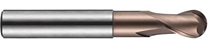 Dormer S2291.5XD4 Schaftfräser mit Kugelkopf, TiSiN beschichtet, HM, Kopfdurchmesser 1,5 mm, Rillenlänge 6 mm, Gesamtlänge 40 mm