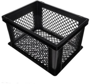 Korb Fahrrad Kunststoff Schwarz 40 X 30 CM Fahrradkorb Transportbox Fahrradkiste