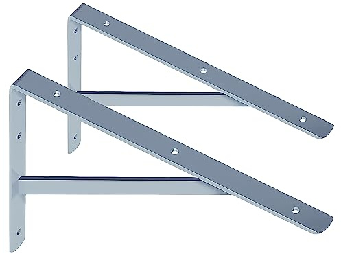 Element System Wandkonsole Samson – belastbare Metall-Konsole optimal geeignet zum Lagern schwerer Gegenstände, Wandregal – 330 x 500 mm, Verzinkt, 2 Stück