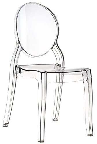 KONTE.DESIGN Set di 4 sedie BRERA in Policarbonato Trasparenti, impilabili