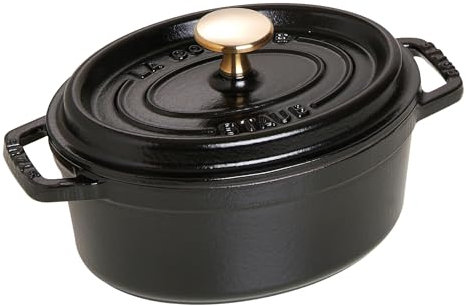 STAUB Cacerola/Cocotte de Hierro Fundido Ovalada, 17 cm, 1 L, Negro