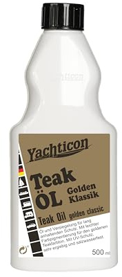 YACHTICON Teak Oil Golden Classic 500ml - Teaköl für Bootspflege und Holzschutz