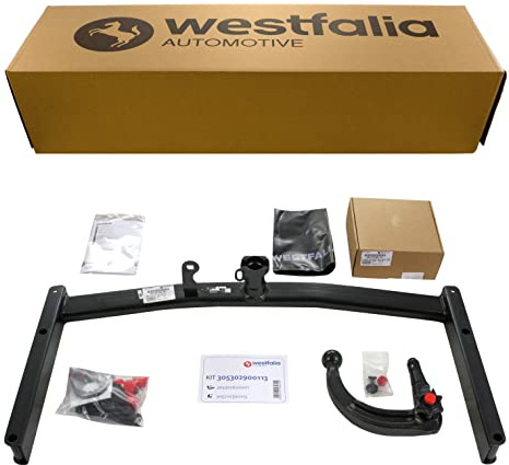 Westfalia Abnehmbare Anhängerkupplung für Audi A4 Avant & Limousine (B7) (BJ 11/2004 06/2008) + A4 Cabrio (10/2005-03/2009) – Im Set mit 13-pol. fzg.-spez. Westfalia Elektrosatz