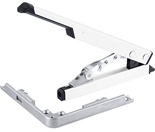 Palanca de mano con desviación de esquina, aluminio blanco RAL 9016, 1 juego | apto para abreclaros GEZE OL 90 N/OL 95 para ventanas