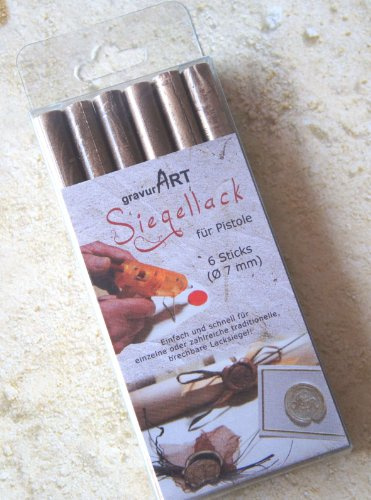 7mm Siegellack (brechbar) für Pistole - gold, 6er Pack