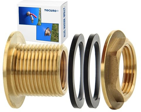tecuro Réservoir Baril de raccord Raccord réservoir versc hrabung Filetage intérieur en Laiton avec Filetage extérieur 1/2 X 3/8