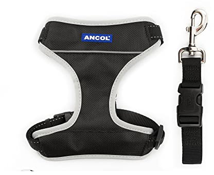 Ancol Travel and Exercise Dog Harness Black S 37-58 cm