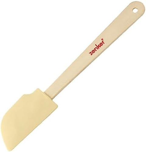 Zenker 43487 Teigschaber 25x5 cm aus Holz/PP, Creme/braun