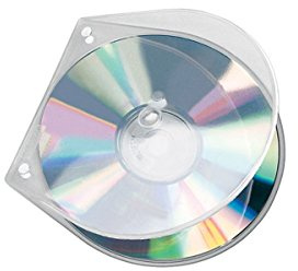 VELOFLEX - CD/DVD-Hüllen VELOBOX abheftbar, 100 Stück | CD Aufbewahrung, CD Schutzhüllen, transparent, 2-fach Lochung, unzerbrechlich, für Ordner und Ringbücher