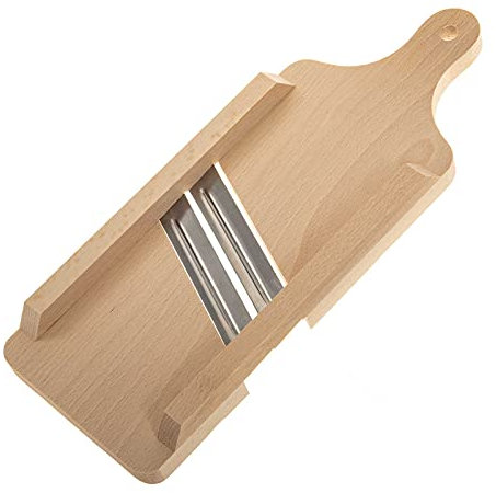 SIDCO Krauthobel Gemüsehobel Sauerkrauthobel Kohlhobel Gurkenhobel 2 Messer Holz Hobel