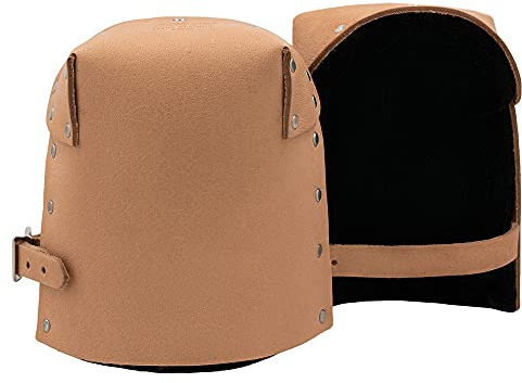 Bucket Boss Pro Leather Knee Pads 92013, Tan|Brown