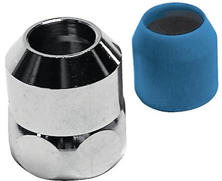 Quetschverschraubung | Quetschüberwurf mit Längenausgleich | 3/8 Zoll x 10 mm | Für Kupfer-Rohre | Anschluss von Armaturen | Verchromt