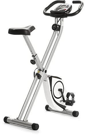 SportPlus SP-HT-1002 Heimtrainer Fahrrad klappbar - Hometrainer Fahrrad klappbar - extra leiser Heimtrainer für zuhause - Indoor Bike Platzsparend & Faltbar Fitnessbike - Belastbar bis 100kg