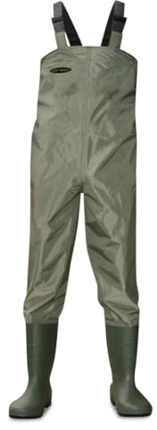 Dirt Boot Nylon Chest Waders 100% Waterproof Fly Coarse Fishing Muck Wader Various Sizes Colours (6 UK, Green)