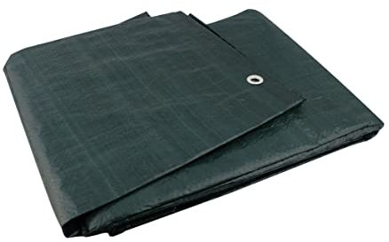 Milestone Camping 12010 Multipurpose 1.9M x 3M Tarpaulin Ground Sheet/Ties Down Easily/Durable, Versatile and Waterproof, Green