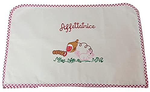 Trama Toscana Copriaffettatrice Misura Grande cm 40x60x35 in 4 Colori. Tessuto Cotone 100% Ricamato