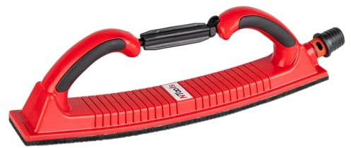 NTools HR 400 Levigatrice manuale flessibile con aspirazione e velcro, 70 x 400 mm | Blocco levigatrice sottovuoto | Levigatura senza polvere: fori di aspirazione e attacco tubo flessibile