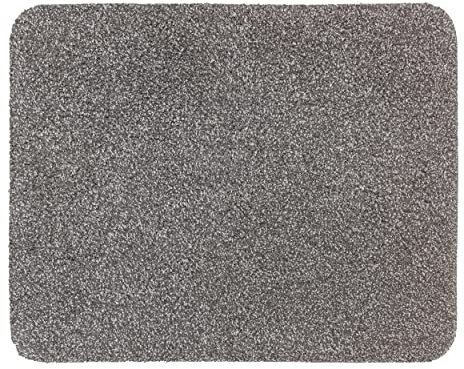 Astra Schmutzfangmatte innen waschbar 60x75 cm – Sauberlaufmatte grau 100% Baumwolle Matte - Entra SAUGSTARK - rutschfeste Fußmatte pflegeleicht