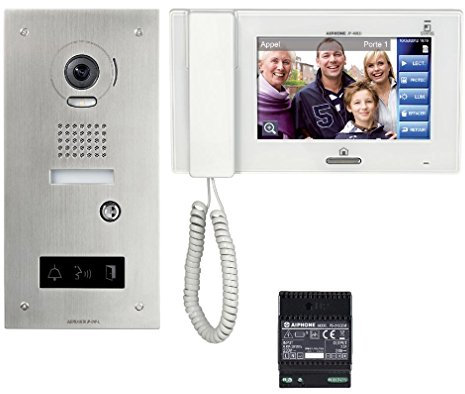 kit vidéo - couleur - encastrée - moniteur 7 pouces - inox - aiphone jps4aedfl