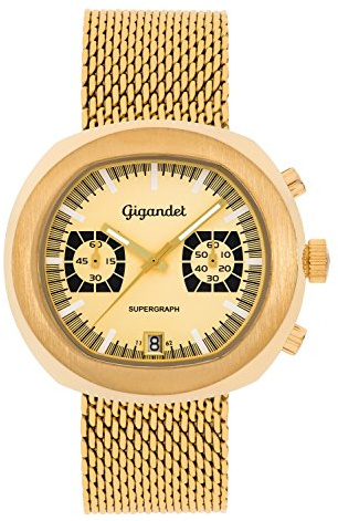 Gigandet Herrenuhr Chronograph Quarz Analog mit Edelstahlarmband Supergraph G11-004
