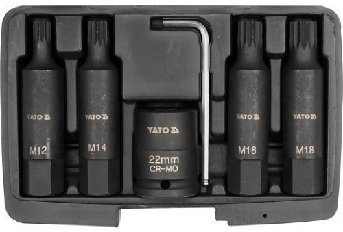 YATO YT-1157 - Set de 6 bits impacto spline
