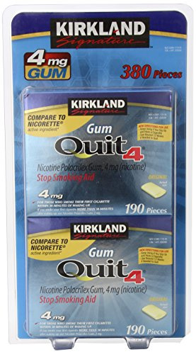 Kirkland Signature Quit Smoking Nicotine Gum, 4 mg (380 Pieces)