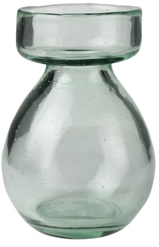 HomArt Recycled Glass Bulb Vase, Clear, 1-Count