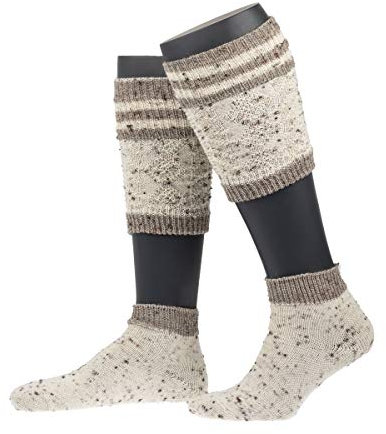 NORDPOL “Loferl” Trachtensocken Herren aus Schurwolle mit Wadenwärmern (|) – Frühlingsfest und Oktoberfest Herren Strümpfe Made in Germany