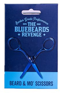 The Bluebeards Revenge Beard & Mo' Scissors in Metallic Blue