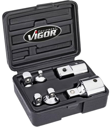 VIGOR Adapter Satz, V1293, 1/4″, 3/8″, 1/2″, 3/4″, 1/4″, 3/8″, 1/2″, 3/4″ | 507 g, 6-teilig , 1/4″, 3/8″, 1/2″, 3/4″ , 1/4″,, Antrieb 1/4″, 3/8″, 1/2″, 3/4″, 1/4″, 3/8″, 1/2″, 3/4″