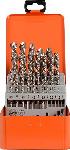 Projahn Mehrbereichs – Spiralbohrer – Kassette (25-teilig, stabiler Mehrbereichsbohrer mit ausgeprägter Warmhärtebeständigkeit, 1 Ø 1 – 13 um 0,5 steigend) 60345