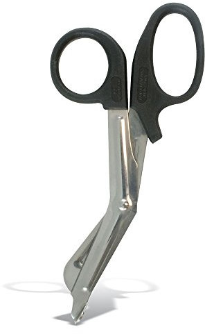 Tuff Cut Scissors Tough Shears First Aid Nurse Paramedic Emergency EMT for Nurses, Doctors, Firefighters, Paramedics (Black, Small 5.5'')