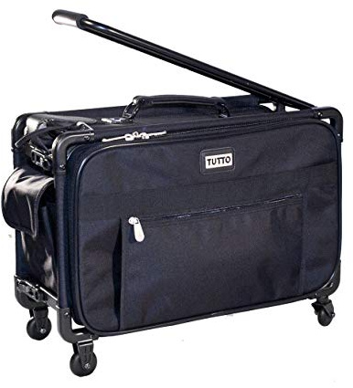 Tutto 9228xxl-blk Nähmaschinentasche auf Rollen, 840 Denier strapazierfähiges Nylon, Schwarz, 71.12 cm