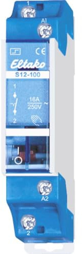 Eltako Stromstoß-Schalter Hutschiene S12-100-12V 1 Schließer 250V 16A 2300W 1St. - Betrieb mit 12 V
