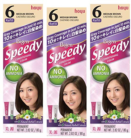 Bigen Speedy Conditioning Color Refill: 6 Medium Brown - 3 Pack