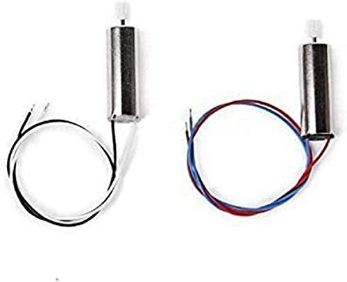 YUNIQUE GREEN-CLEAN-POWER - Set mit 2 Motoren für Drone Syma X5 X5C JXD385 V272 H107 | 1 Motor im Uhrzeigersinn, 1 Motor gegen den Uhrzeigersinn | Maße 20x7 mm, Zahnrad 3.2 mm, Silber, Kunststoff