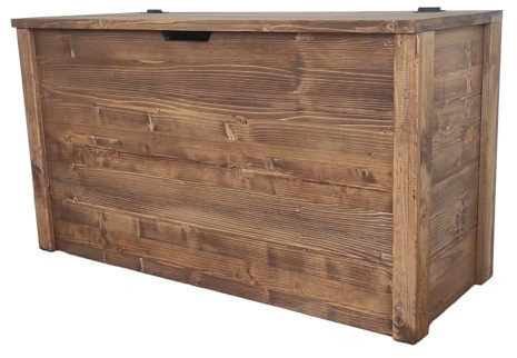 TOTAL WOOD 2012 CASSAPANCA IN LEGNO Baule Contenitore Panca con Vano Portaggetti 90x35x50h noce scuro